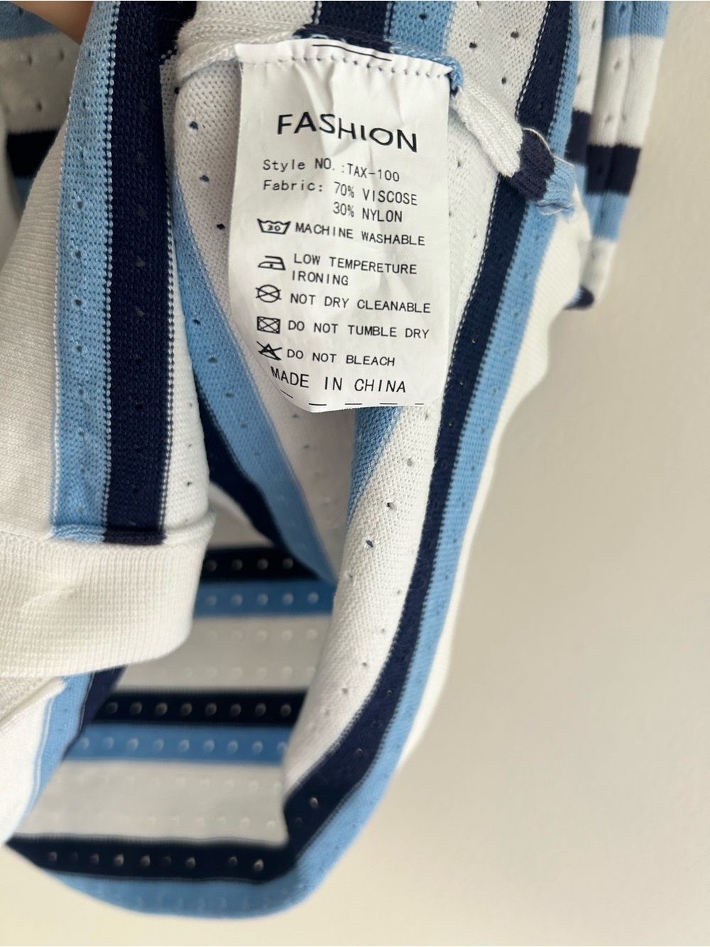 Striped Navy & White Knit Lounge Set - Women's Shorts Pajama Set - Picture 4 of 8
